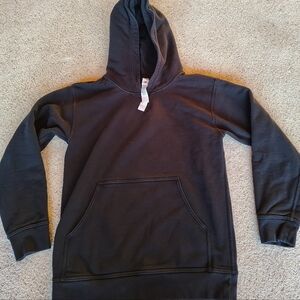 lululemon athletica Black Pullover Hoodie with Kangaroo Pocket Size 6